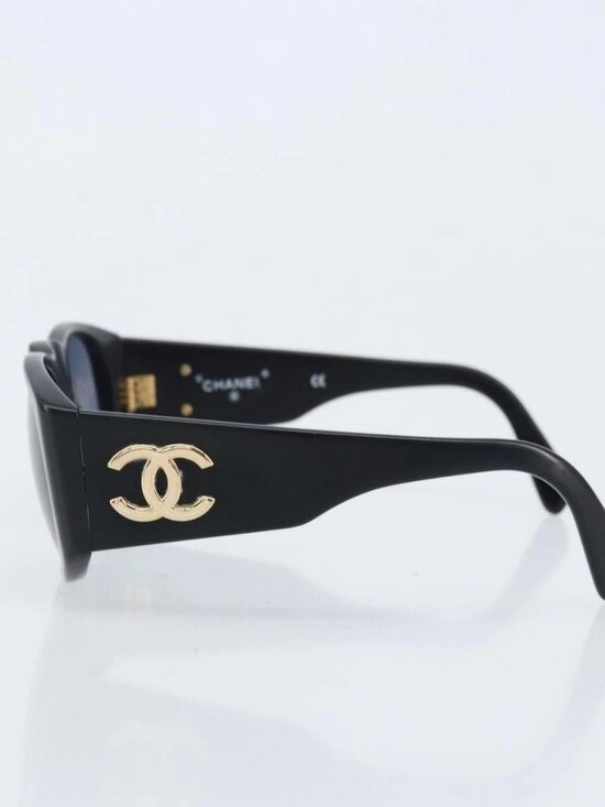 CHANEL Sunglasses plastic Black CC Auth BSZ412V main image 5